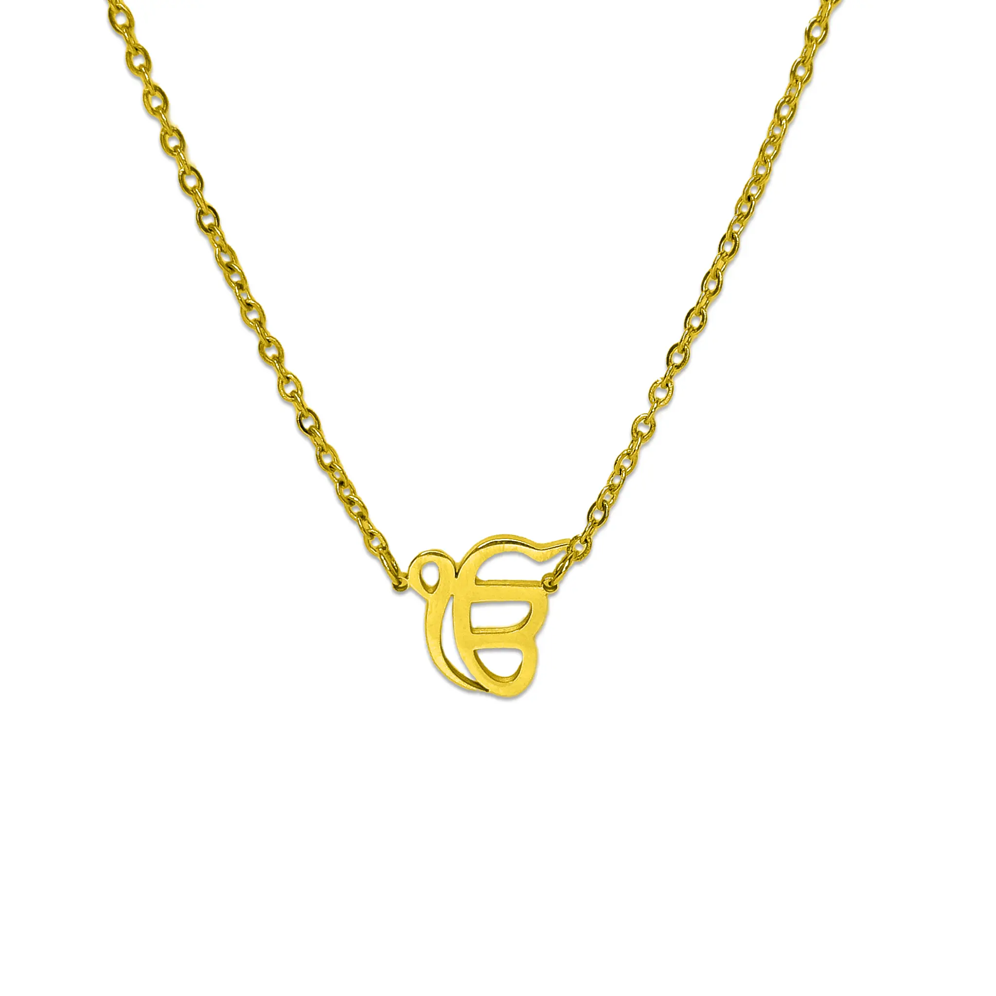 Ik Onkar necklace 18K gold-plated - Desi Swag